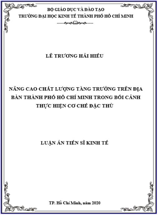 Luận án Các nhân tố ảnh hưởng đến giá bán căn hộ chung cư cao cấp – Nghiên cứu trên địa bàn Hà Nội