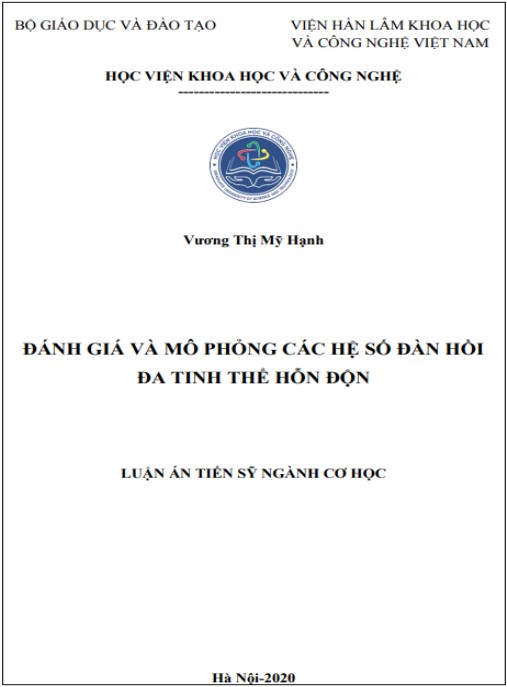 Luận án Đánh giá và mô phỏng các hệ số đàn hồi đa tintinh thể hỗn độn