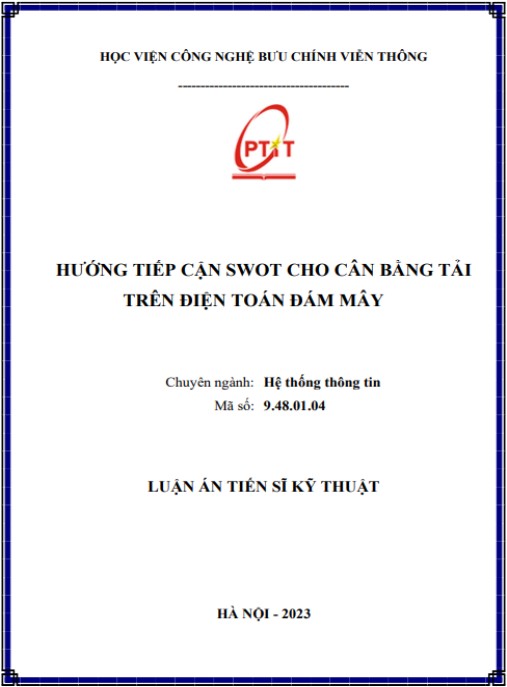 Luận án HƯỚNG TIẾP CẬN SWOT CHO CÂN BẰNG TẢI TRÊN ĐIỆN TOÁN ĐÁM MÂY
