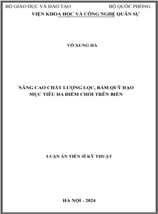 Luận án Nâng cao chất lượng lọc, bám quỹ đạo mục tiêu đa điểm chói trên biển