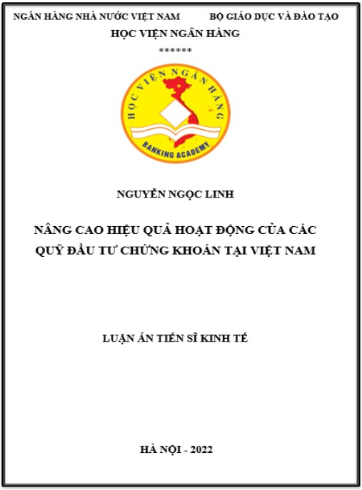 Luận án Nâng cao hiệu quả hoạt động của các quỹ đầu tư chứng khoán tại Việt Nam