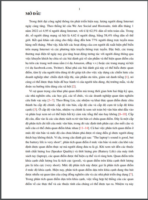 Luận án Nghiên cứu cải tiến một số phương pháp phân tích quan điểm mức khía cạnh dựa trên học máy