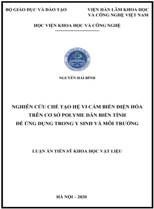 Luận án Nghiên cứu chế tạo hệ vi cảm biến điện hoá trên cơ sở polyme dẫn biến tính để ứng dụng trong y sinh và môi trường