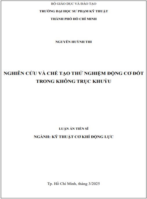 Luận án Nghiên cứu và chế tạo thử nghiệm động cơ đốt trong không trục khuỷu