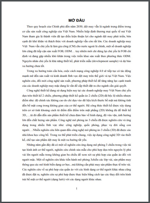 Luận án Nghiên cứu xây dựng phương pháp thiết kế kỹ thuật trang phục ứng dụng mô phỏng 3 chiều