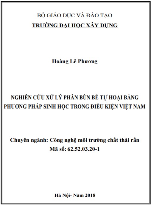 Luận án Nghiên cứu xử lý phân bùn bể tự hoại bằng phương pháp sinh học trong điều kiện Việt Nam