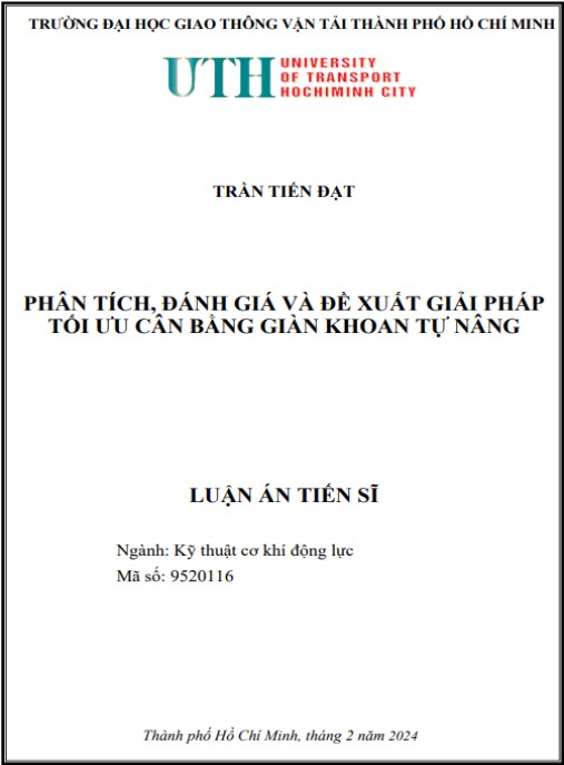 Luận án Phân tích, đánh giá và đề xuất giải pháp tối ưu cân bằng giàn khoan tự nâng