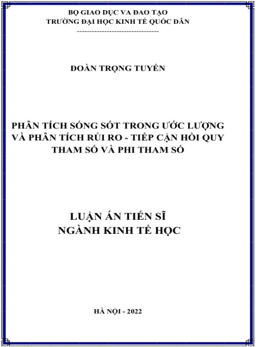 Luận án Phân tích sống sót trong ước lượng và phân tích rủi ro – Tiếp cận hồi quy tham số và phi tham số