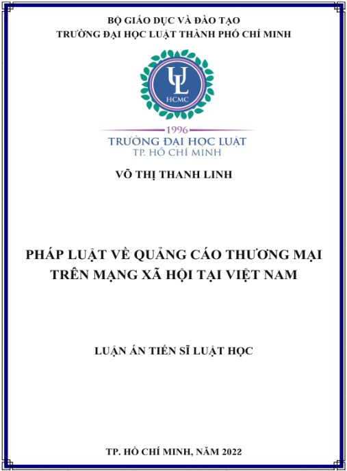 Luận án Pháp Luật Về Quảng Cáo Thương Mại Trên Mạng Xã Hội Tại Việt Nam