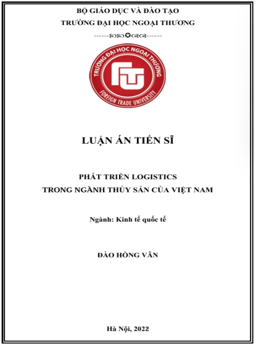 Luận án Phát triển logistics trong ngành thuỷ sản của Việt Nam