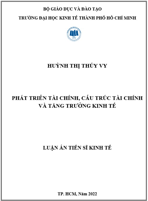 Luận án Phát triển tài chính, cấu trúc tài chính và tăng trưởng kinh tế