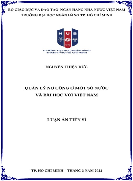 Luận án Quản Lý Nợ Công ở Một Số Nước Và Bài Học Với Việt Nam