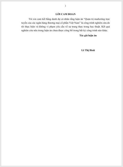 Luận án Quản trị marketing trực tuyến của các ngân hàng thương mại cổ phần Việt Nam