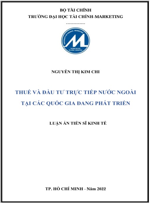 Luận án Thuế và đầu tư trực tiếp nước ngoài tại các quốc gia đang phát triển