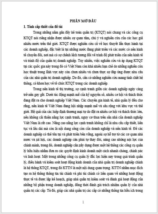 Luận án Tổ chức kế toán trách nhiệm tại các đơn vị trực thuộc Tổng công ty cổ phần Bia – Rượu – Nước giải khát Sài Gòn