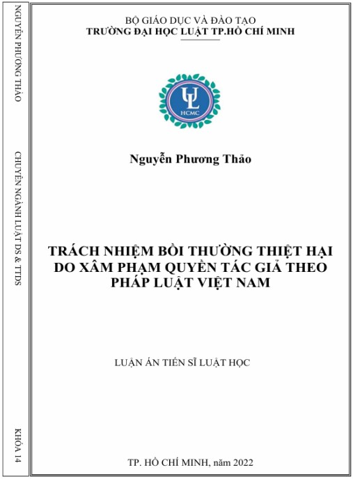 Luận án Trách nhiệm bồi thường thiệt hại do xâm phạm quyền tác giả theo pháp luật Việt Nam.