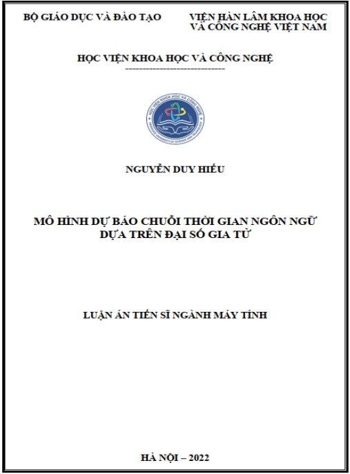 Luận án Mô hình dự báo chuỗi thời gian ngôn ngữ dựa trên đại số gia tử