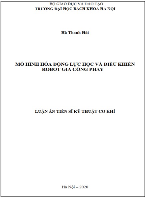Luận án Mô hình hóa động lực học và điều khiển robot gia công phay