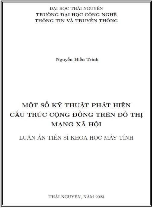 Luận án Một số kỹ thuật phát hiện cấu trúc cộng đồng trên đồ thị mạng xã hội