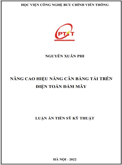 Luận án Nâng cao hiệu năng cân bằng tải trên điện toán đám mây