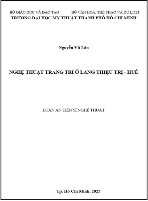 Luận án  Nghệ thuật trang trí ở lăng Thiệu Trị – Huế
