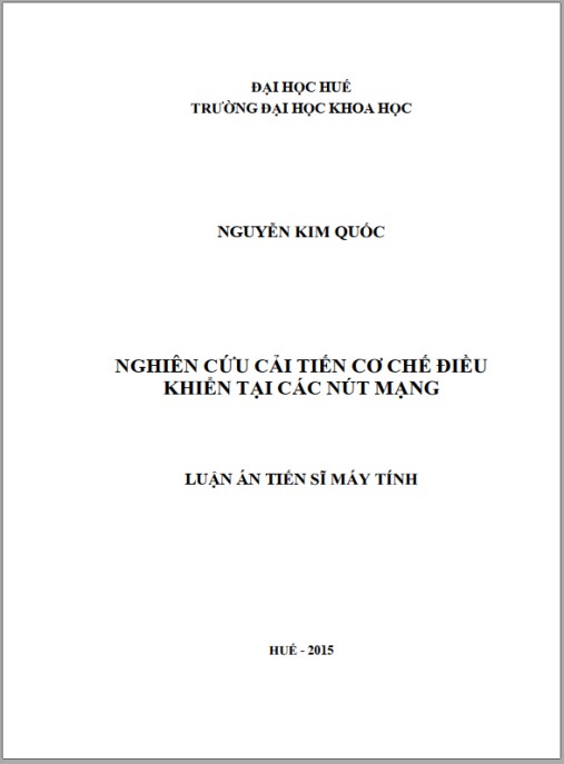 Luận án Nghiên cứu cải tiến cơ chế điều khiển tại các nút mạng