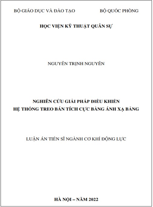 Luận án Nghiên cứu giải pháp điều khiển hệ thống treo bán tích cực bằng ánh xạ bảng
