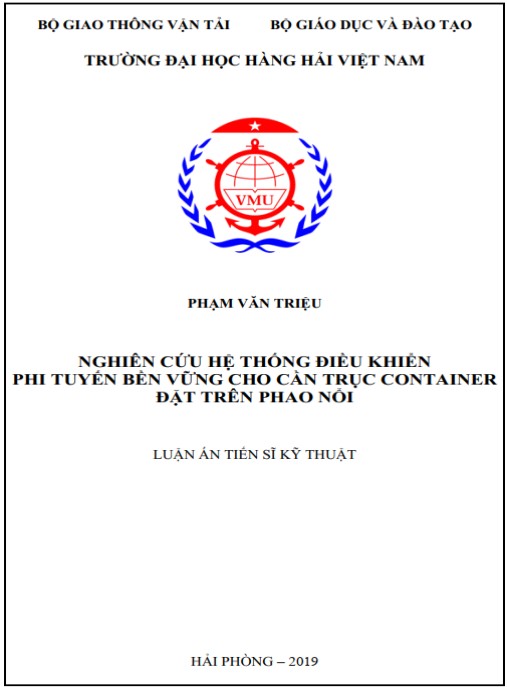 Luận án Nghiên cứu hệ thống điều khiển phi tuyến bền vững cho cần trục container đặt trên phao nổi