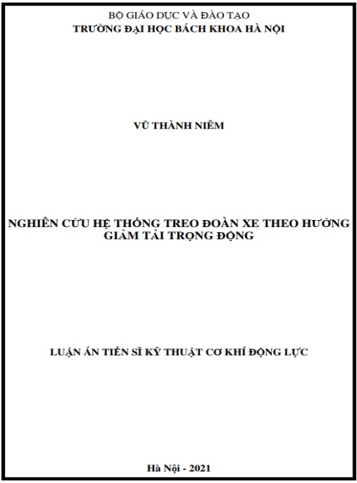 Luận án Nghiên cứu hệ thống treo đoàn xe theo hướng giảm tải trọng động