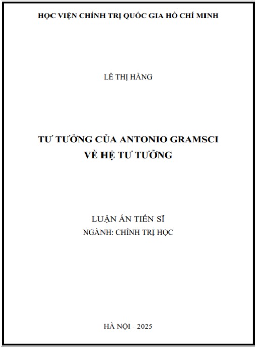 Luận án Tư tưởng của Antonio Gramsci về hệ tư tưởng