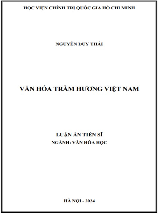 Luận án Văn hóa trầm hương Việt Nam
