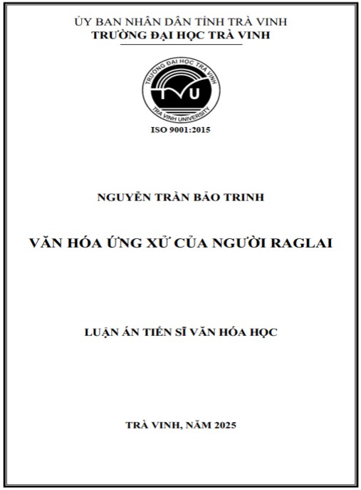 Luận án Văn hóa ứng xử của người Raglai