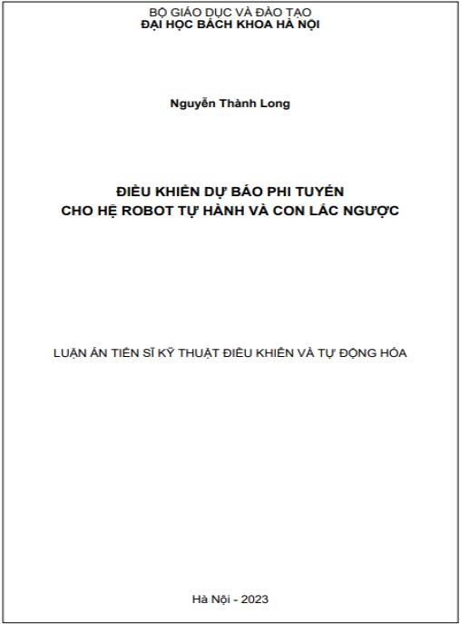 Luận án Điều khiển dự báo phi tuyến cho hệ robot tự hành và con lắc ngược