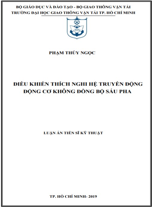 Luận án Điều khiển thích nghi hệ truyền động động cơ không đồng bộ sáu pha
