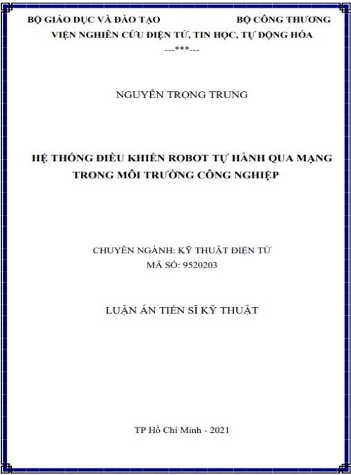 Luận án Hệ thống điều khiển robot tự hành qua mạng trong môi trường công nghiệp