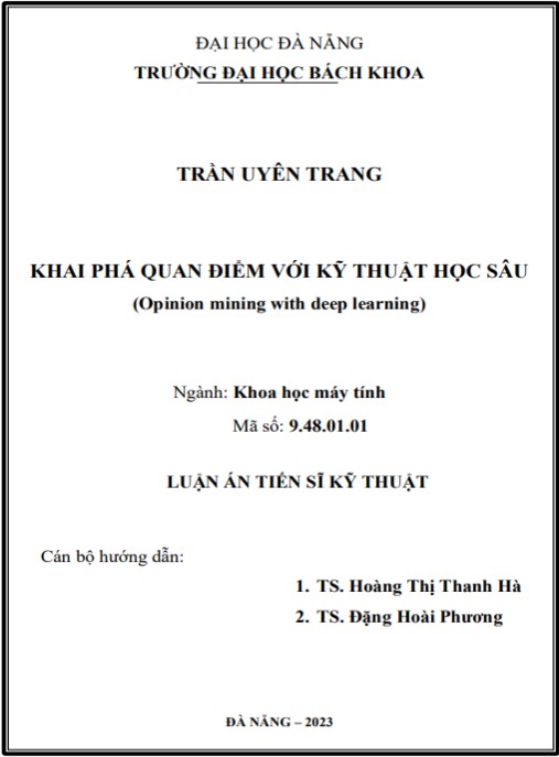 Luận án Khai phá quan điểm với kỹ thuật học sâu
