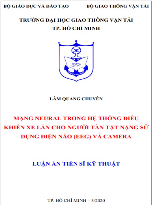 Luận án Mạng neural trong hệ thông điều khiển xe lăn cho người tàn tật nặng sử dụng điện não (EEG) và camera