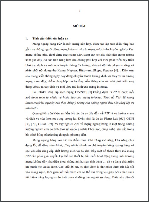 Luận án Nghiên cứu cải thiện hiệu năng định tuyến mạng ngang hàng P2P