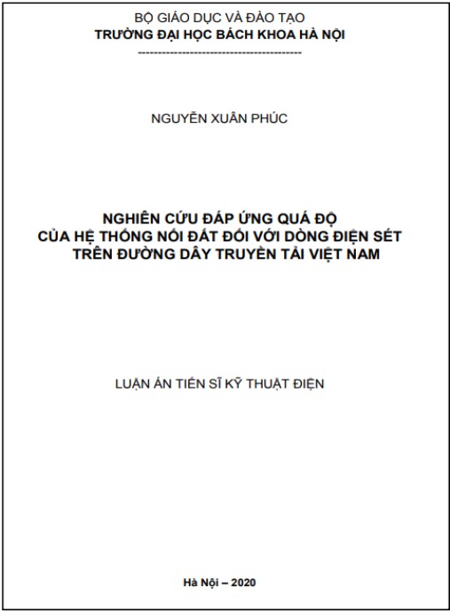 Luận án Nghiên cứu đáp ứng quá độ của hệ thống nối đất đối với dòng điện sét trên đường dây truyền tải Việt Nam
