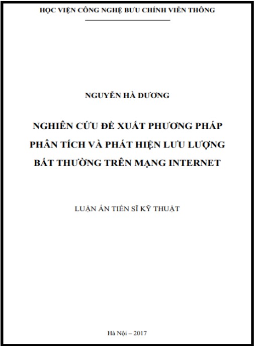 Luận án Nghiên cứu đề xuất phương pháp phân tích và phát hiện lưu lượng bất thường trên mạng internet