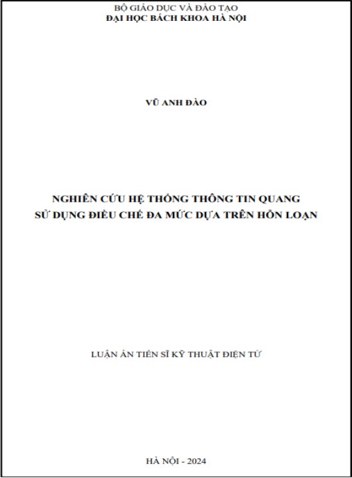 Luận án Nghiên cứu hệ thống thông tin quang sử dụng điều chế đa mức dựa trên hỗn loạn