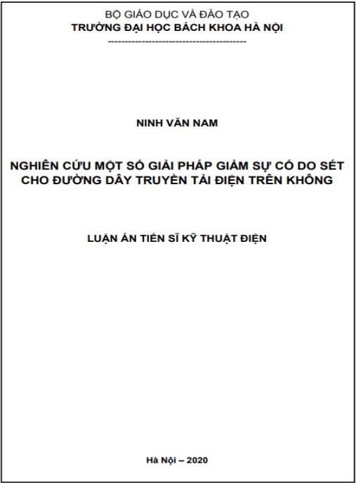 Luận án Nghiên cứu một số giải pháp giảm sự cố do sét cho đường dây truyền tải điện trên không