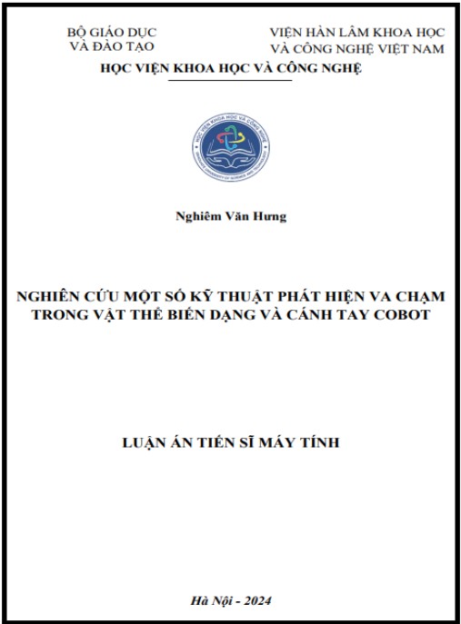 Luận án Nghiên cứu một số kỹ thuật phát hiện va chạm trong vật thể biến dạng và cánh tay cobot