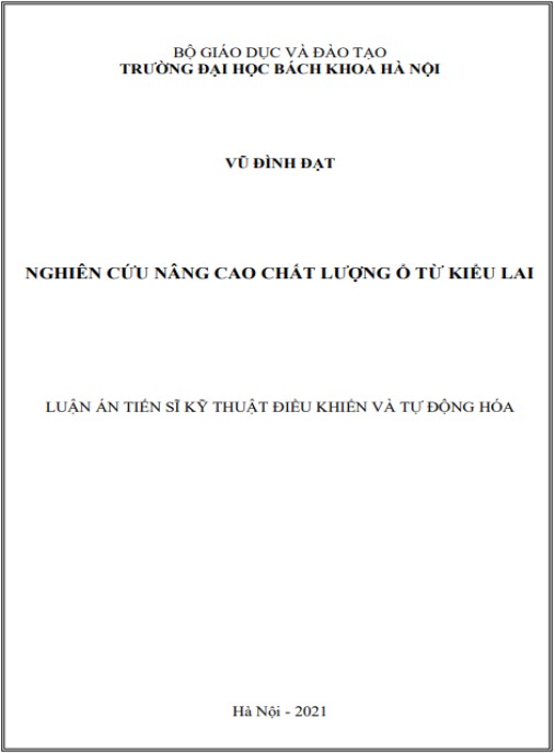 Luận án Nghiên cứu nâng cao chất lượng ổ từ kiểu lai.