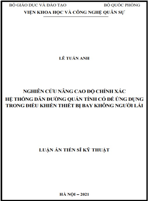 Luận án Nghiên cứu nâng cao độ chính xác hệ thống dẫn đường quán tính có đế ứng dụng trong điều khiển thiết bị bay không người lái