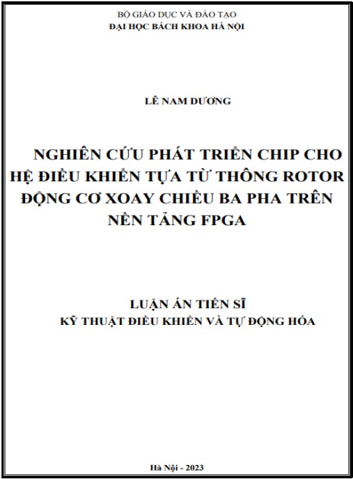Luận án Nghiên cứu phát triển chip cho hệ điều khiển tựa từ thông rotor động cơ xoay chiều ba pha trên nền tảng FPGA