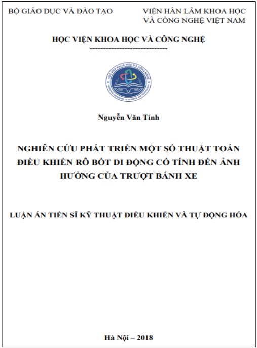 Luận án Nghiên cứu phát triển một số thuật toán điều khiển rô bốt di động có tính đến ảnh hưởng của trượt bánh xe