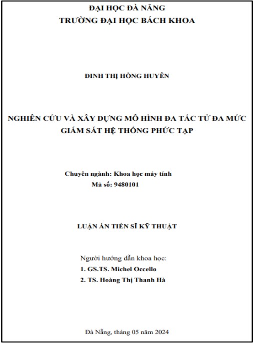 Luận án Nghiên cứu và xây dựng mô hình đa tác tử đa mức giám sát hệ thống phức tạp.