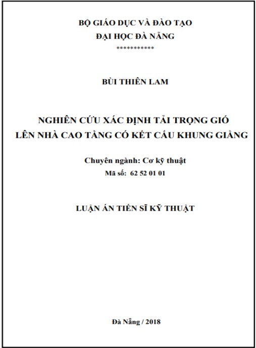 Luận án Nghiên cứu xác định tải trọng gió lên nhà cao tầng có kết cấu khung giằng.