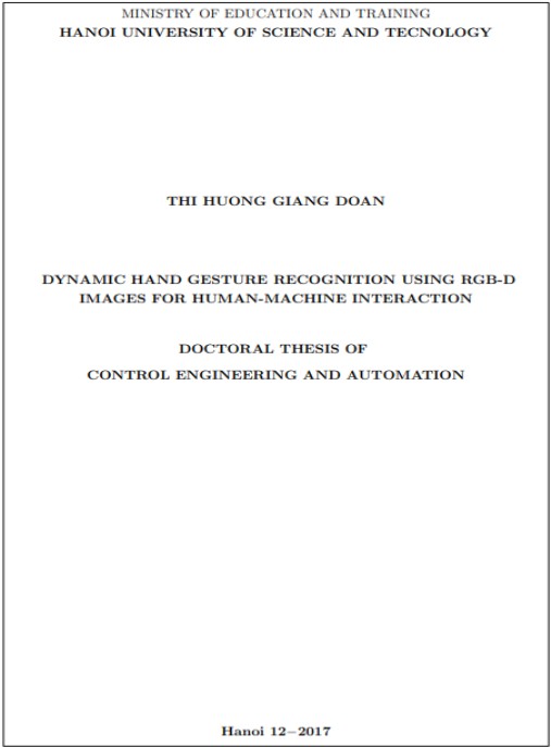 Luận án Nhận dạng cử chỉ động của bàn tay người sử dụng kết hợp thông tin hình ảnh và độ sâu ứng dụng trong tương tác người – thiết bị.